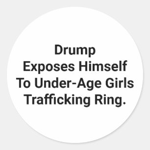 Sticker Rond Drump s'expose à une fille Hankamer Artjunkhaus