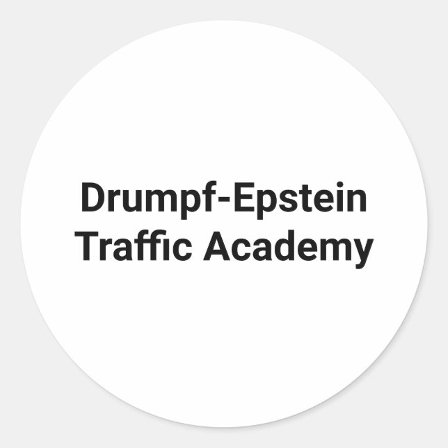 Sticker Rond Drumpf-Epstein Traite Hankamer Artjunkhaus (Devant)
