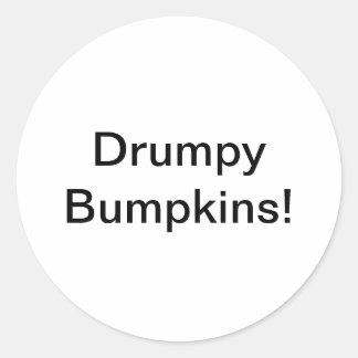 Sticker Rond Drumpy Bumpkins Jeff Hankamer Artjunkhaus Comique