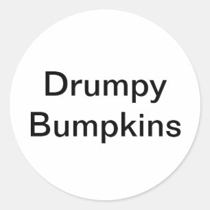 Sticker Rond Drumpy Bumpkins Jeff Hankamer Artjunkhaus Comique