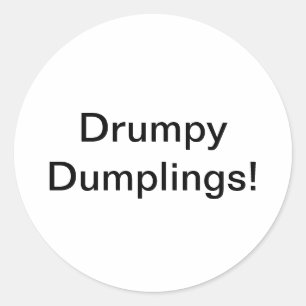 Sticker Rond Drumpy Dumplings Jeff Hankamer Artjunkhaus Comic