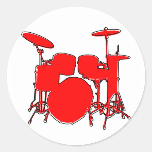 Sticker Rond drums oddRex
