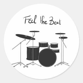 Sticker Rond drumset - fond transparent
