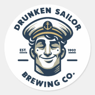 Sticker Rond Drunken Sailor Brewing Co.