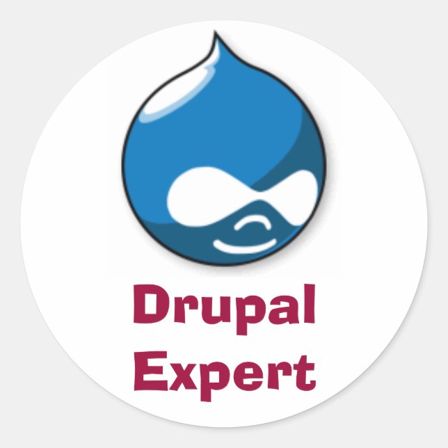 Sticker Rond Drupal Expert (Devant)