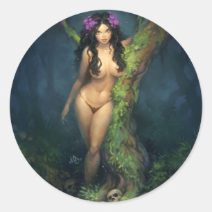 Sticker Rond Dryad