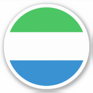 Sticker rond du drapeau de la Sierra Leone