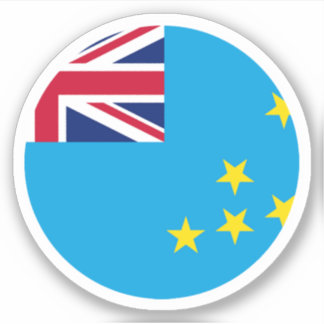 Sticker rond du drapeau de Tuvalu