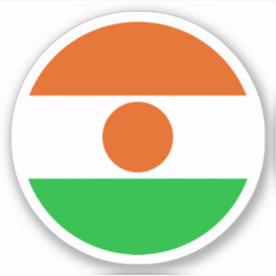 Sticker rond du drapeau du Niger