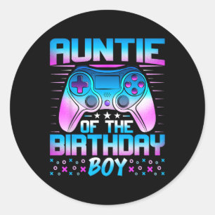Sticker Rond Du Garçon Anniversaire - Jeu Vidéo Correspondant A