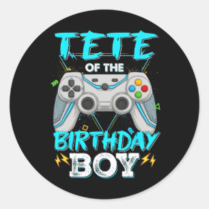Sticker Rond Du Jeu Vidéo Correspondant Garçon Anniversaire Ann