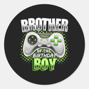 Sticker Rond Du Jeu Vidéo Correspondant Garçon Anniversaire Ann