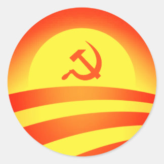 Sticker rond du logo Commie Obama
