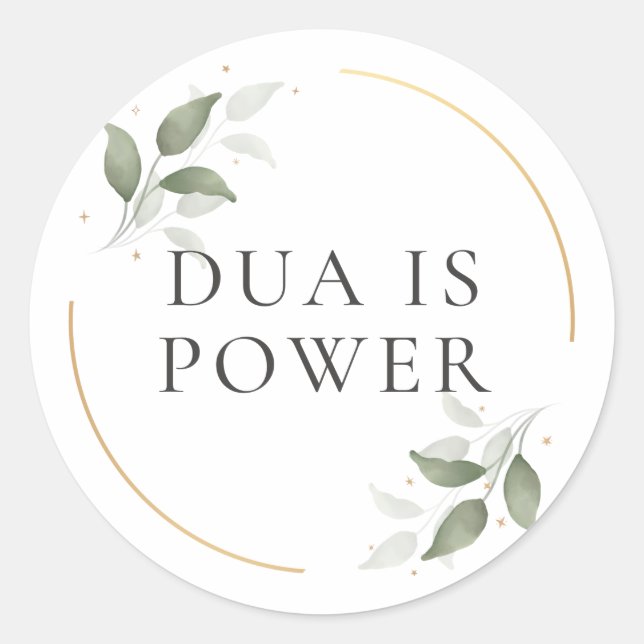 Sticker Rond Dua est le pouvoir (Devant)