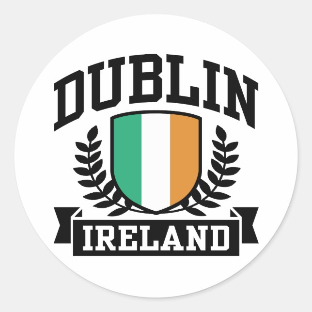Sticker Rond Dublin (Devant)