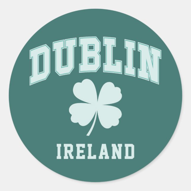 Sticker Rond Dublin Irlande (Devant)