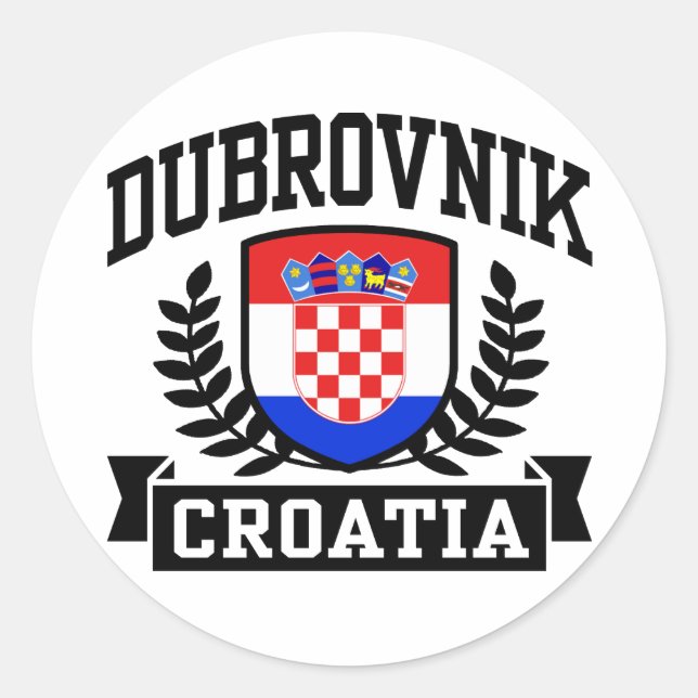 Sticker Rond Dubrovnik Croatie (Devant)