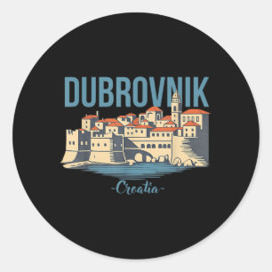 Sticker Rond Dubrovnik Croatie Dubrovnik Voyage Croatie Été