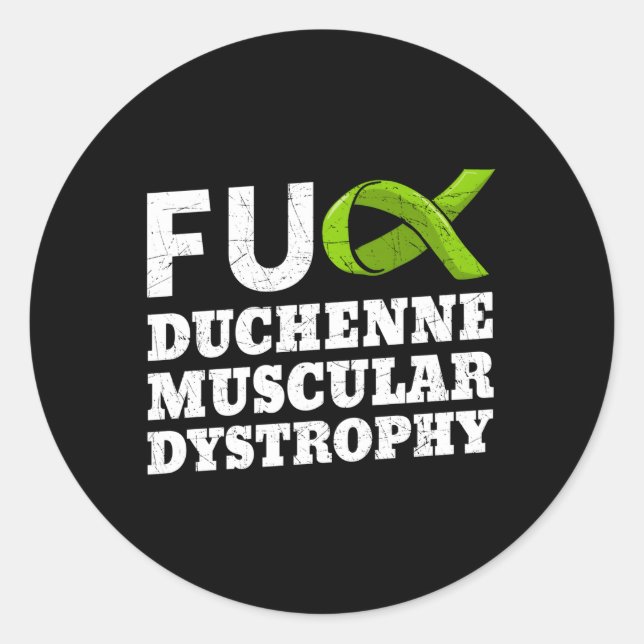 Sticker Rond Duchenne Dystrophie Musculaire Guerrier Sensibilis (Devant)