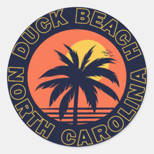 Sticker Rond Duck Beach, Caroline du Nord