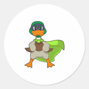 Sticker Rond Duck Hero Cape