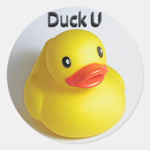Sticker Rond Duck U