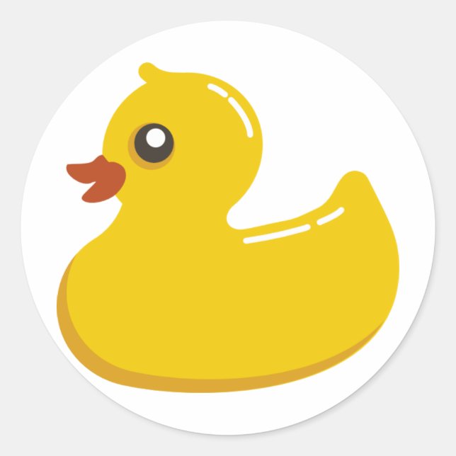 Sticker Rond Duckie en caoutchouc jaune (Devant)