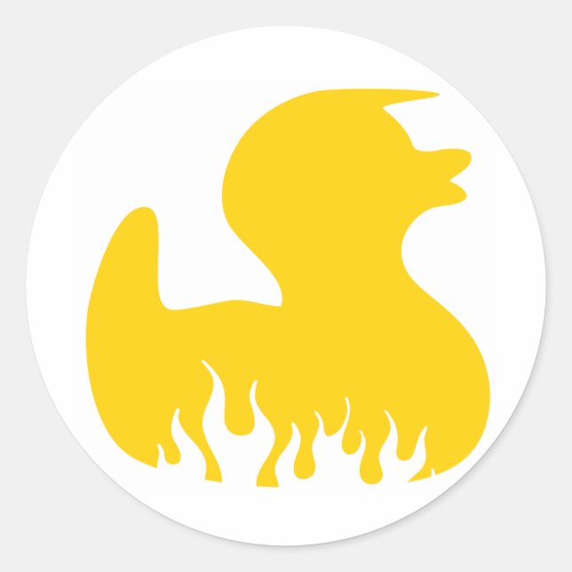 Sticker Rond Duckie en caoutchouc Rockabilly (Devant)