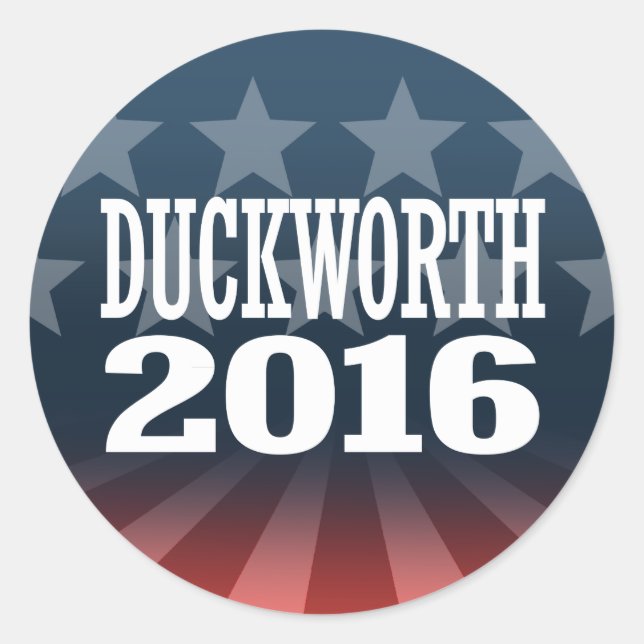 Sticker Rond Duckworth - Tammy Duckworth 2016 (Devant)