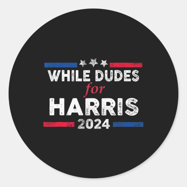 Sticker Rond Dudes pour Kamala Harris 4 (Devant)