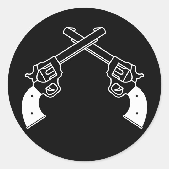 Sticker Rond Duel Pistols (Devant)