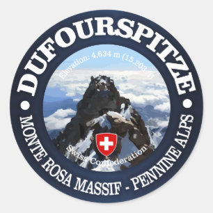Sticker Rond Dufourspitze