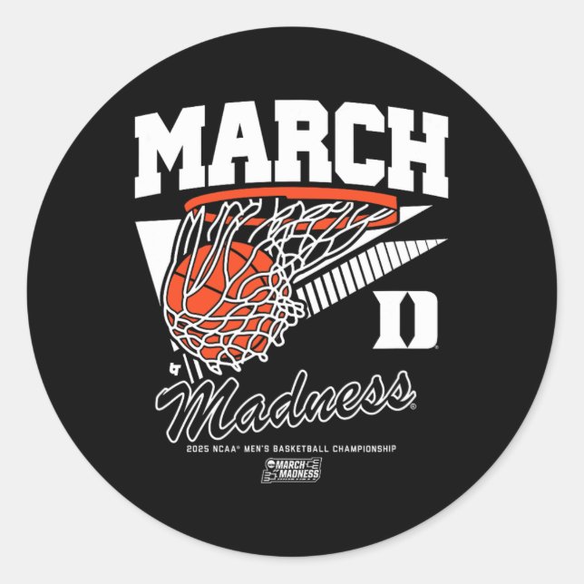 Sticker Rond Duke Sketll - 2025 March Madness Sketll - Ncaa  (Devant)
