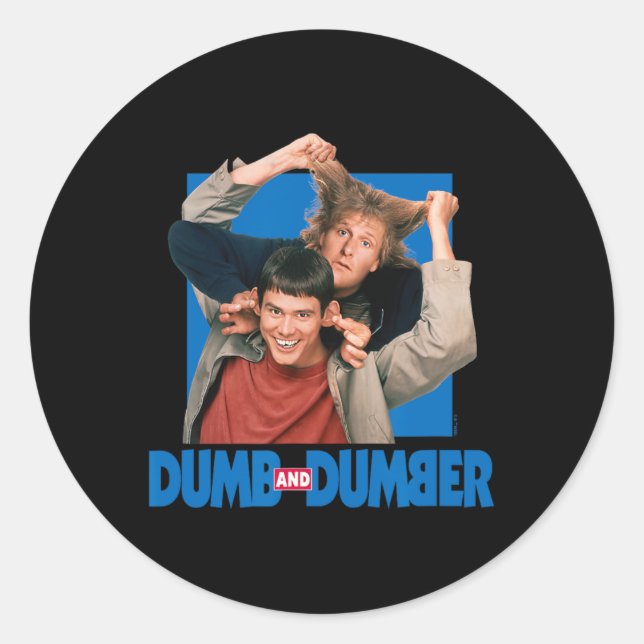 Sticker Rond Dumb Et Dumber - Lloyd Christmas Et Harry Dunne (Devant)