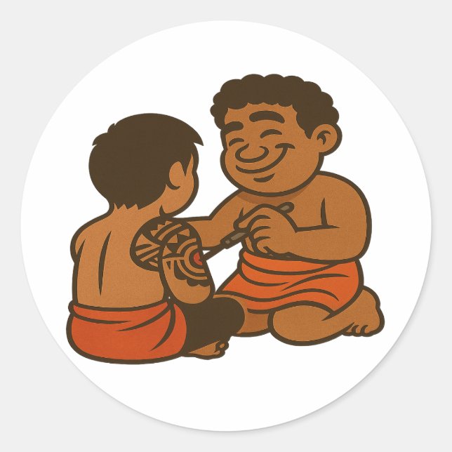 Sticker Rond Dumi Tatau Artist (Devant)