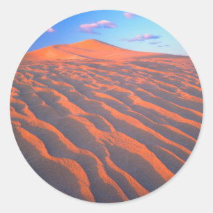 Sticker Rond Dumont Dunes, Dunes de sable et nuages