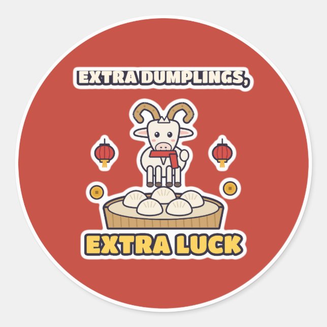 Sticker Rond Dumpling en supplément (Devant)