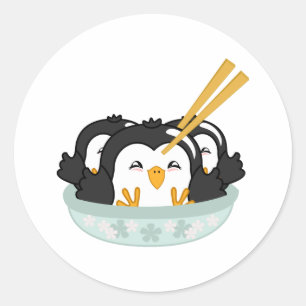 Sticker Rond Dumplings de pingouin Iceberg