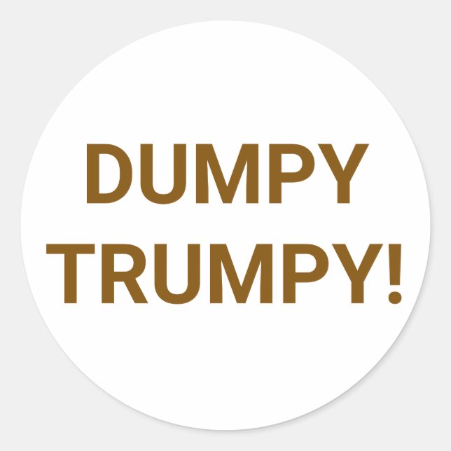Sticker Rond DUMPY TRUMPY Bande dessinée Splash-Art Hankamer Ar (Devant)