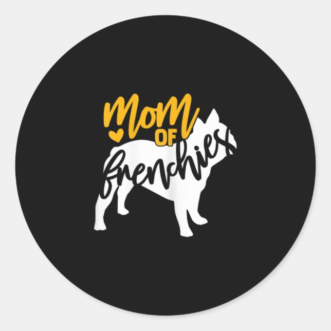 Sticker Rond D'Un Chien À Balle Français (Devant)