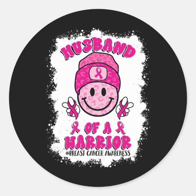 Sticker Rond D'Une Équipe De Soutien À La Sensibilisation Au Ca (Devant)