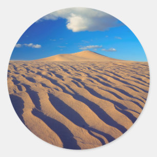 Sticker Rond Dunes de sable et nuages
