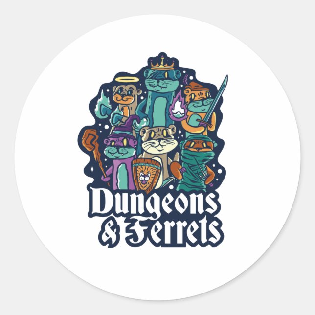 STICKER ROND DUNGETS ET FERRETS (Devant)