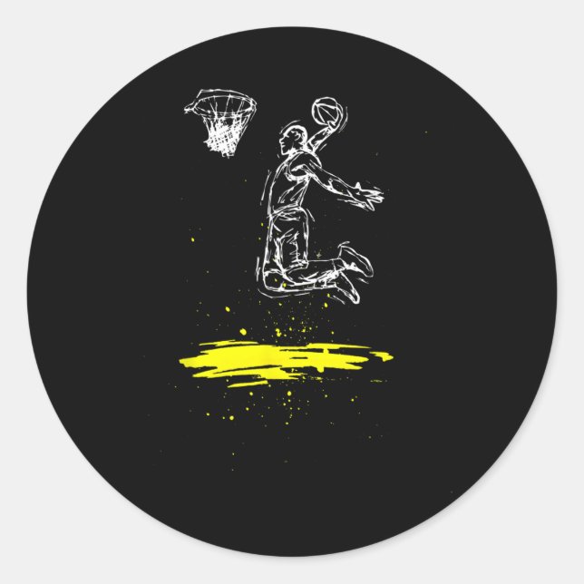 Sticker Rond Dunk de Basball (Devant)
