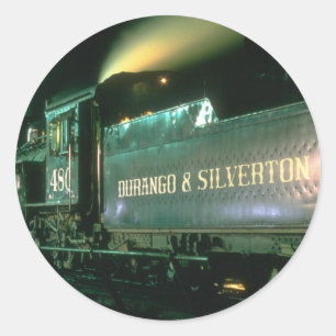 Sticker Rond Durango et no. 480 de Silverton pose sur la plaque