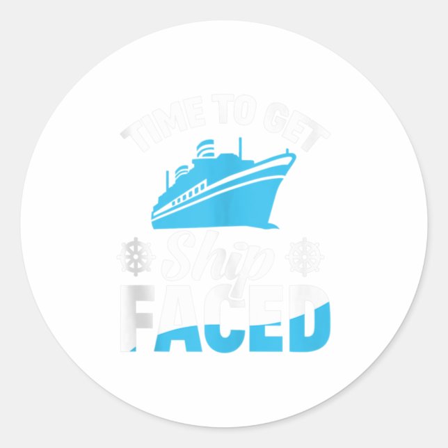 Sticker Rond Durée De La Croisière Facile À Livrer (Devant)