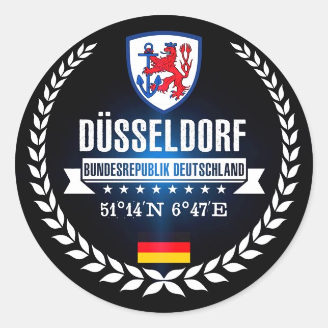 Sticker Rond Düsseldorf (Devant)
