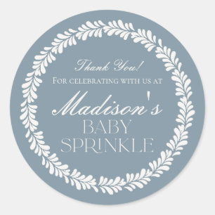 Sticker Rond Dusty Blue Talavera Espagne Fiesta Baby Sprinkel