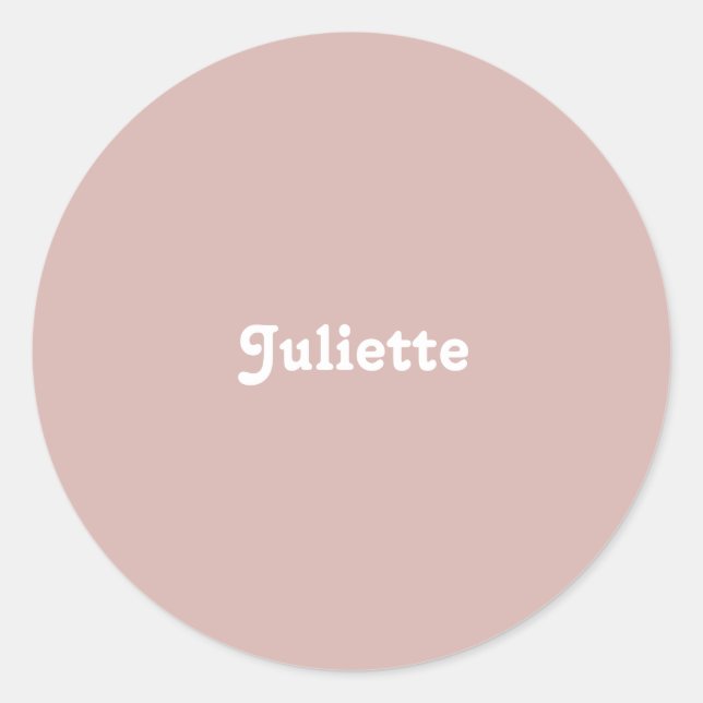 Sticker Rond Dusty Blush (Devant)
