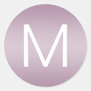 Sticker Rond Dusty Purple (couleur modifiable) Moderne Minimali